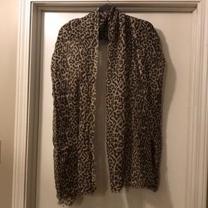 J. Crew Gauzy Leopard Scarf